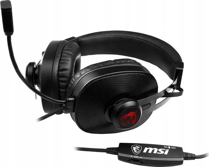 Headphones with Microphone MSI S BOX Black On-Ear 105dB