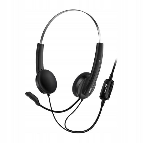 Headphones with microphone Genius HS-220U USB volume control black Packaging status original