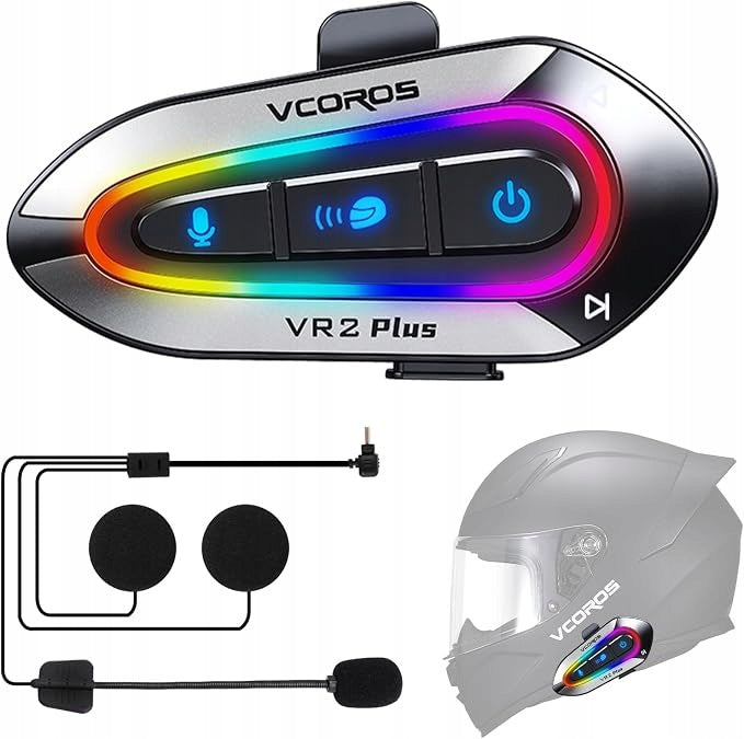 Headset for motorcycle helmet VCOROS VR2 Plus