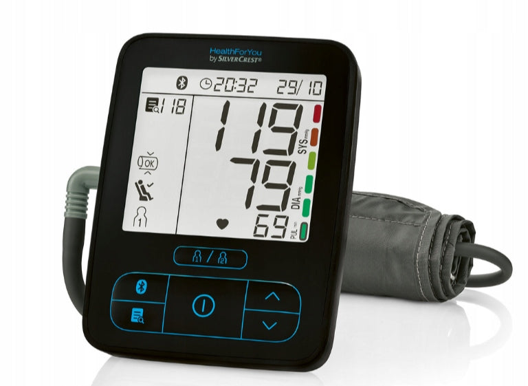 HealthForYou by SILVERCREST Shoulder blood pressure monitor with Bluetooth Medical device no