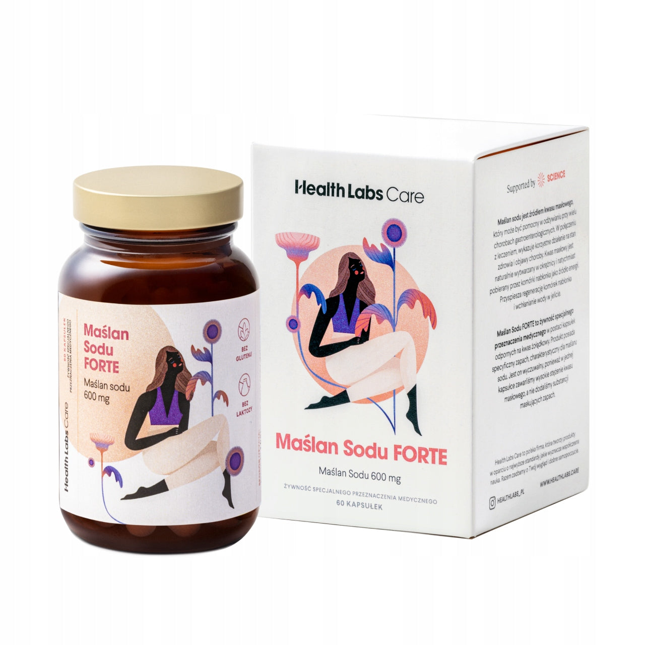 HealthLabs Sodium Butyrate Forte 600 mg 60 capsules