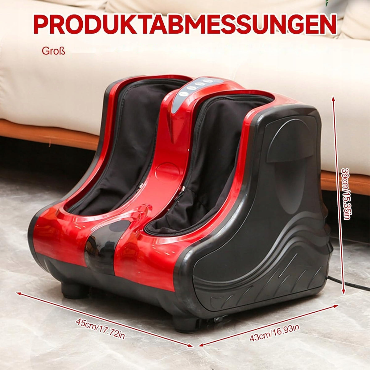 HealthTech RelaxPro Foot and Leg Massager Heating and Vibration Medical device no