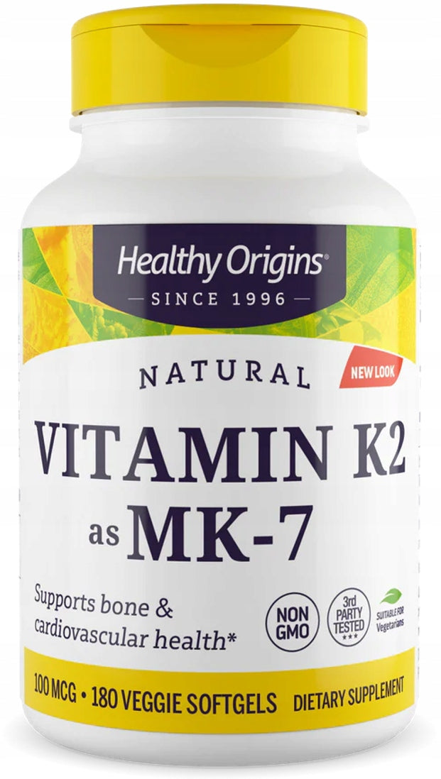 Healthy Origins - Vitamin K2 MK7 with natto | 100 mcg | 180 kaps. + freebie! Expiration date at least 1 year from the date of purchase