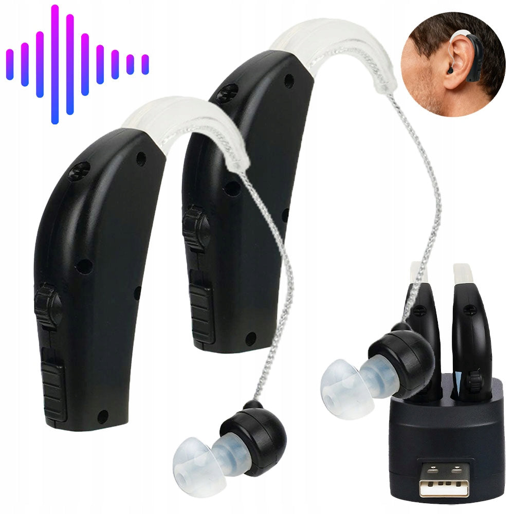 Hearing Aid 2in1 Rechargeable Ear Amplifier Hearing Gift Father's Day Packaging status original