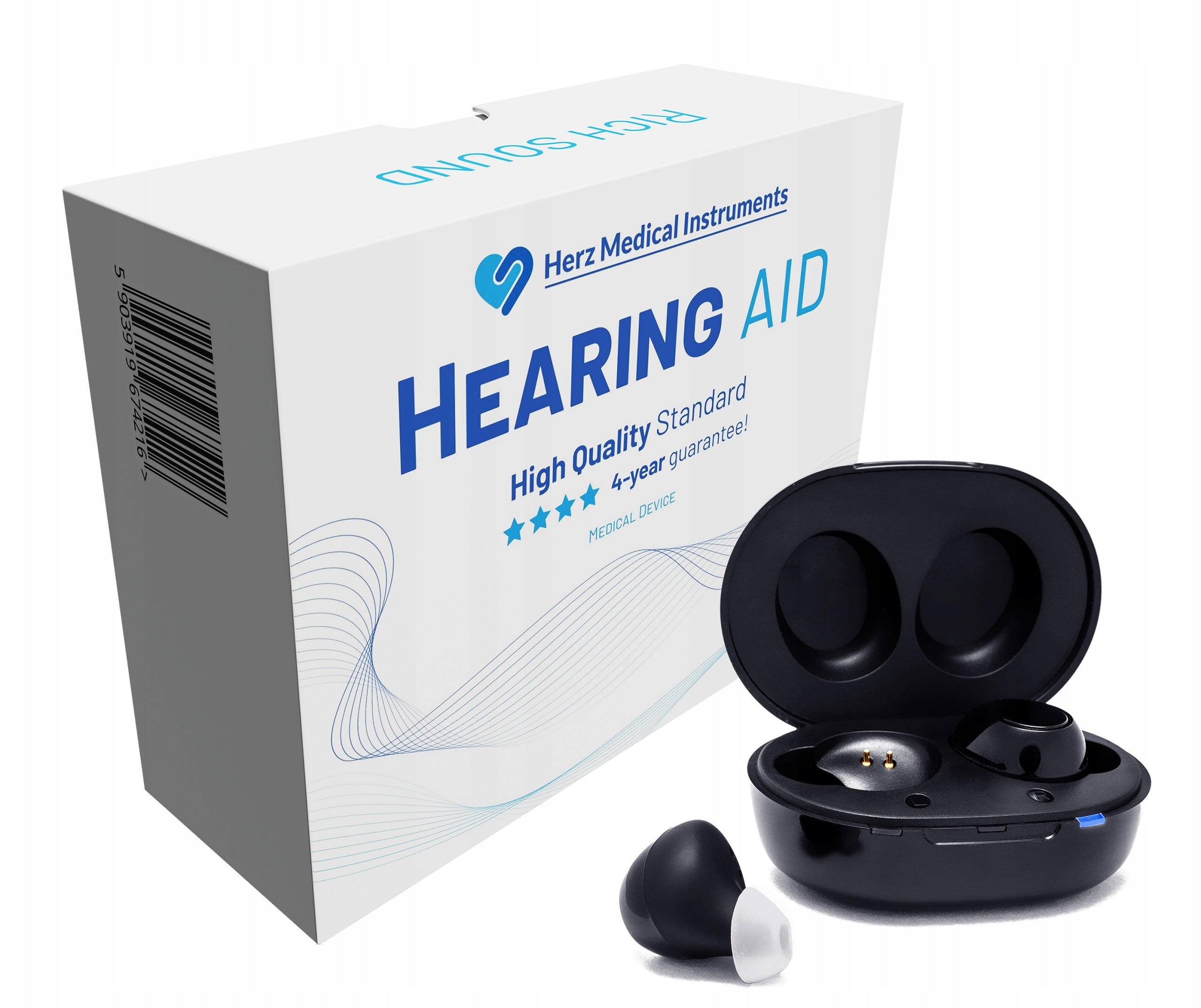 Hearing Aid 2in1 Rechargeable Medical HD Hearing Amplifier Herz Medical