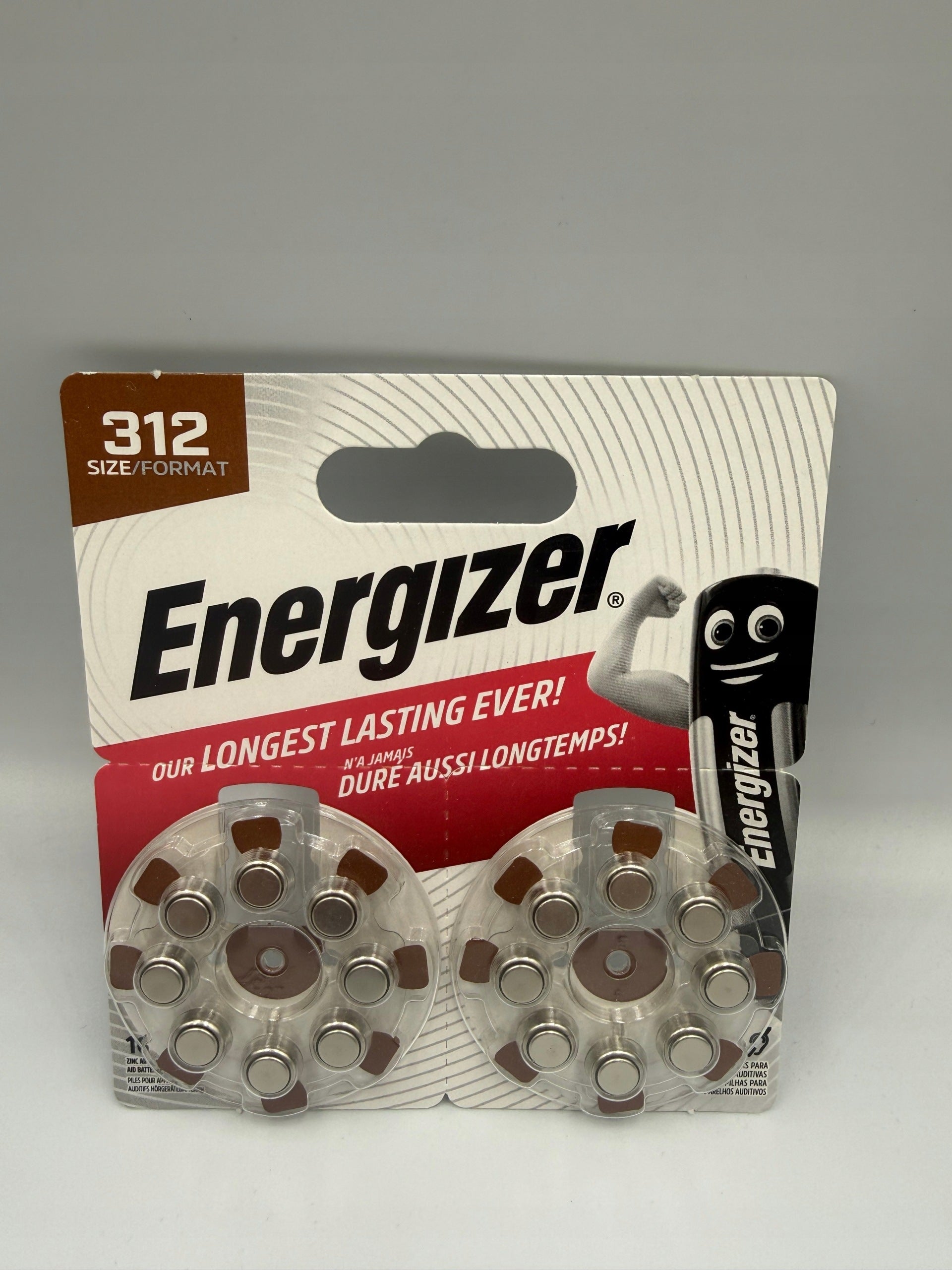 Hearing Aid Batteries 16pcs Format 312 ENERGIZER PR41 1.45V Battery Packaging status original