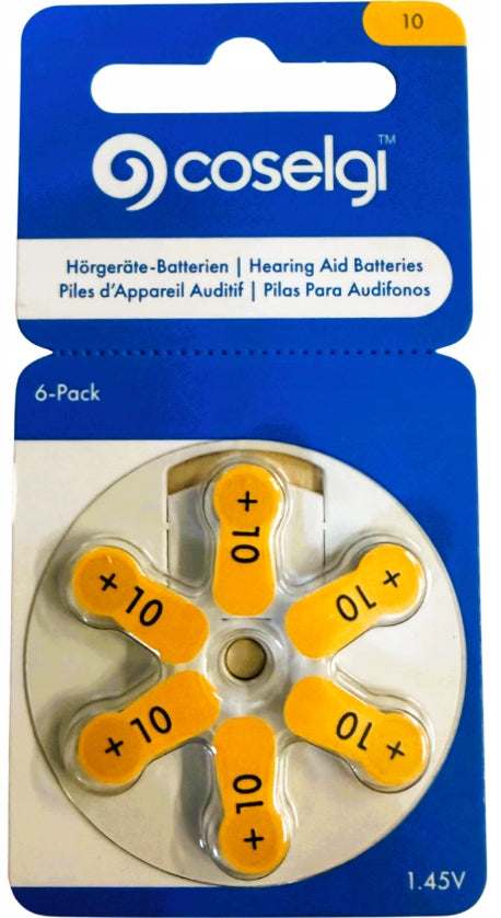 Hearing Aid Batteries Blister 10x 6pcs 1,45V 10 PR70 Coselgi