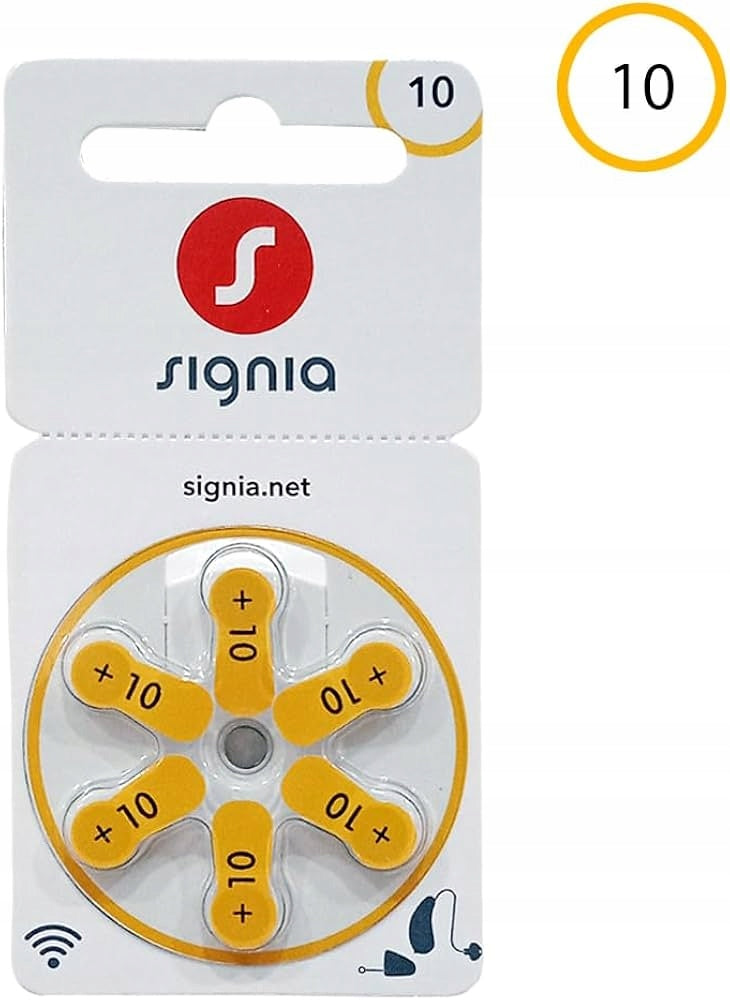 Hearing Aid Batteries Blister 10x 6pcs 1,45V 10 PR70 Signia Varta