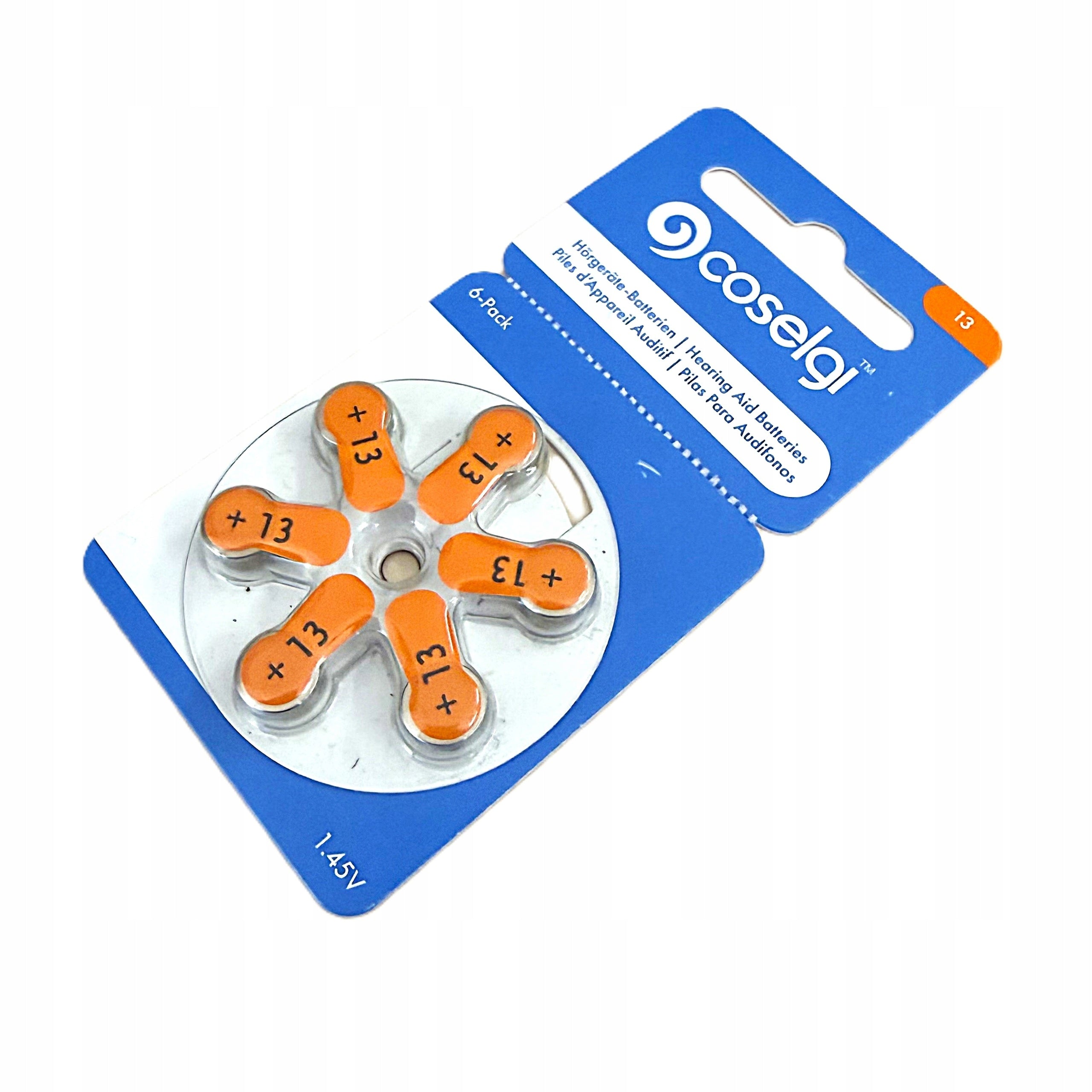 Hearing Aid Batteries Blister 6pcs 1,45V PR48 (13) coselgi VARTA Packaging status original