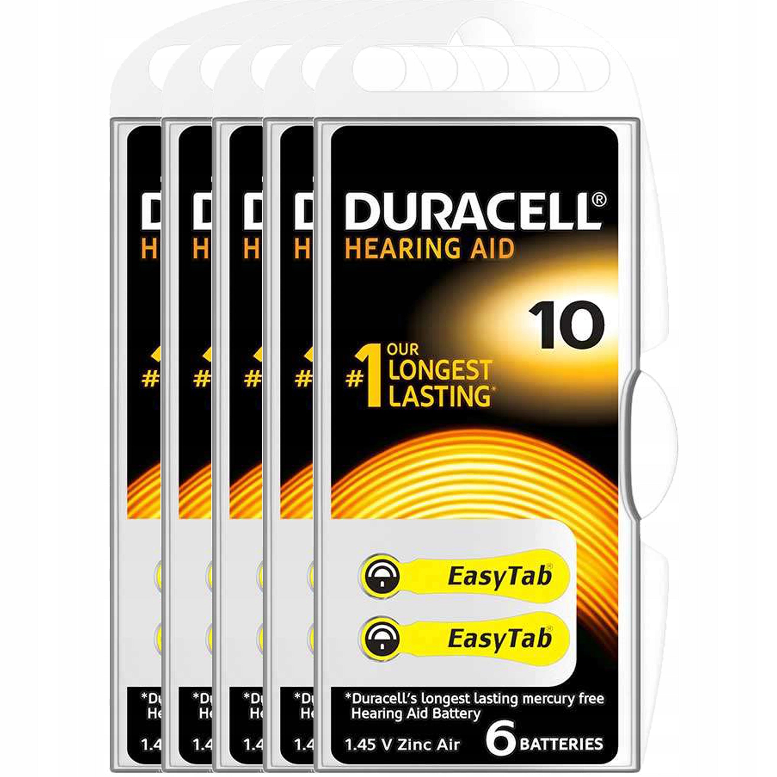Hearing Aid Batteries Duracell 10 Activair x30