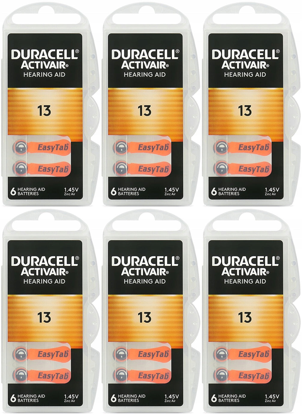Hearing Aid Batteries Duracell 13 PR48 ActivAir 36 pcs