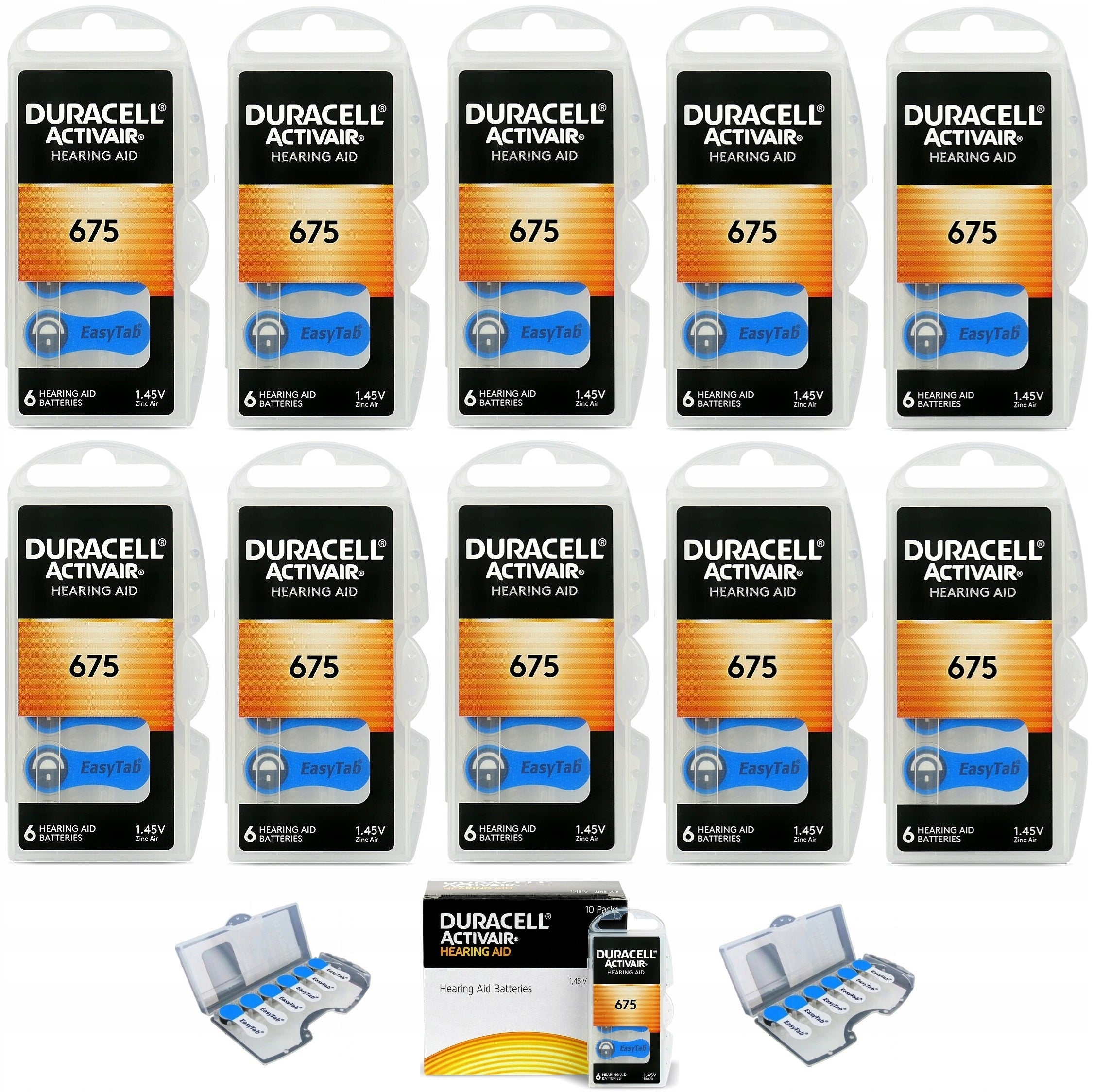 Hearing Aid Batteries - Duracell ActivAir - 675 / PR44 - 60 pieces