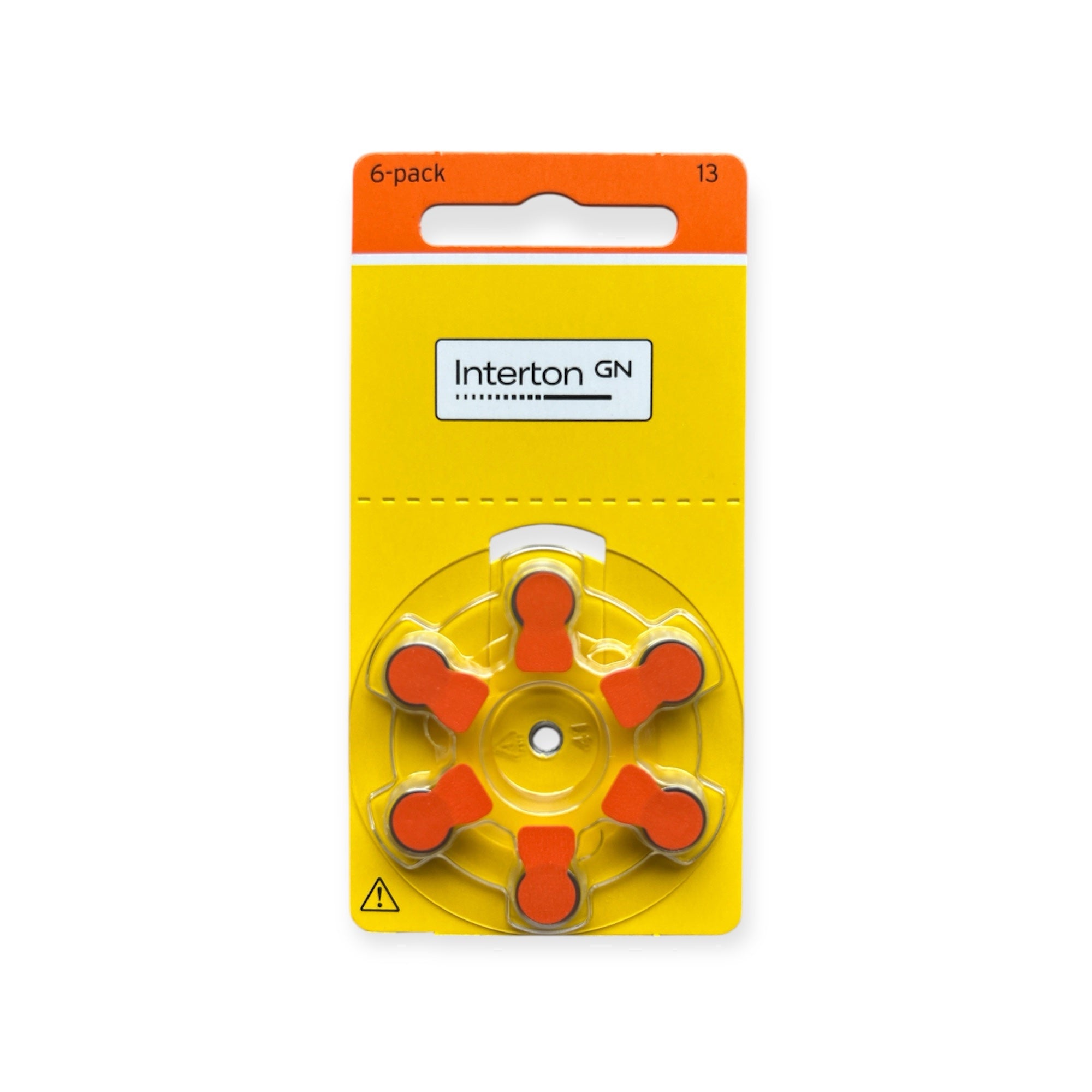 Hearing Aid Batteries Interton 13 Long Lasting 6 Pieces / 1 Leaf Packaging status original