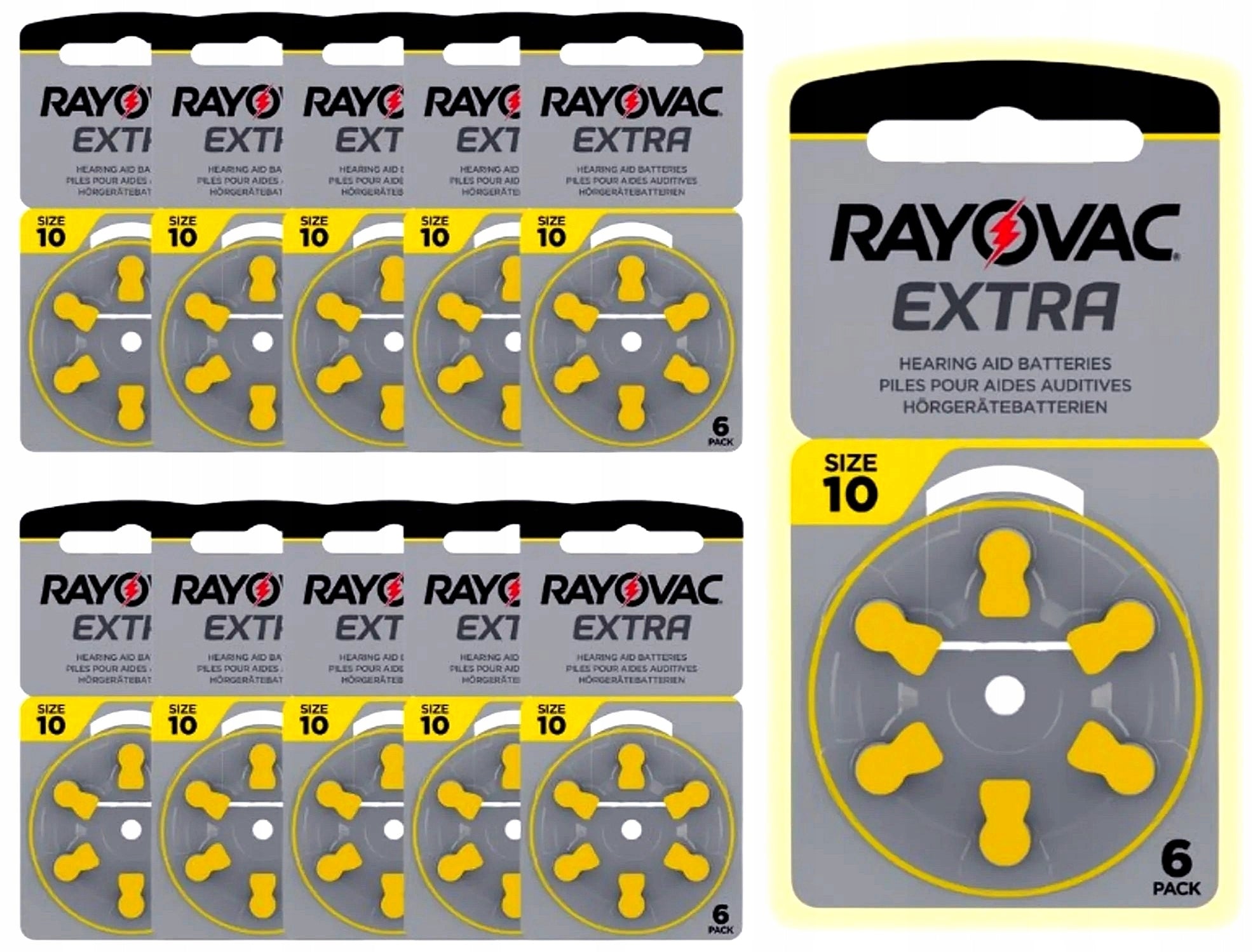 Hearing Aid Batteries RAYOVAC 10 MF PR70 ZincAir 60 pcs Packaging status original