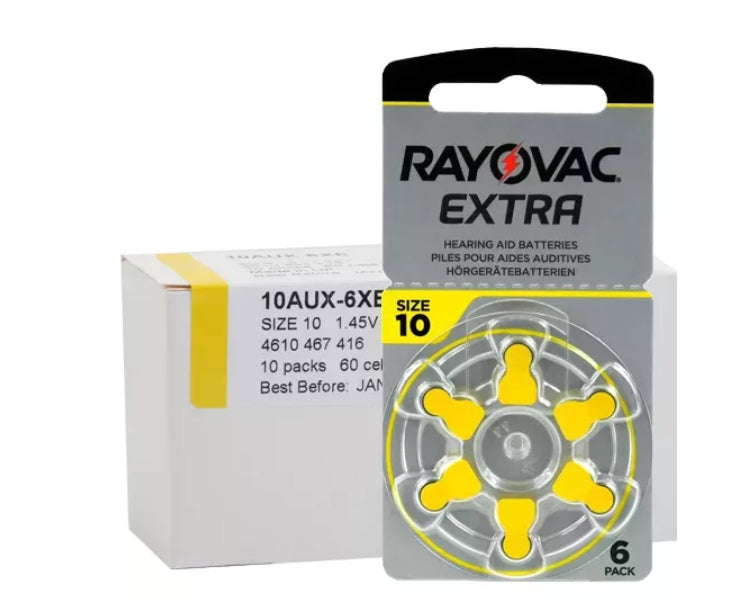 Hearing Aid Batteries RAYOVAC 10 MF PR70 ZincAir 60 pcs
