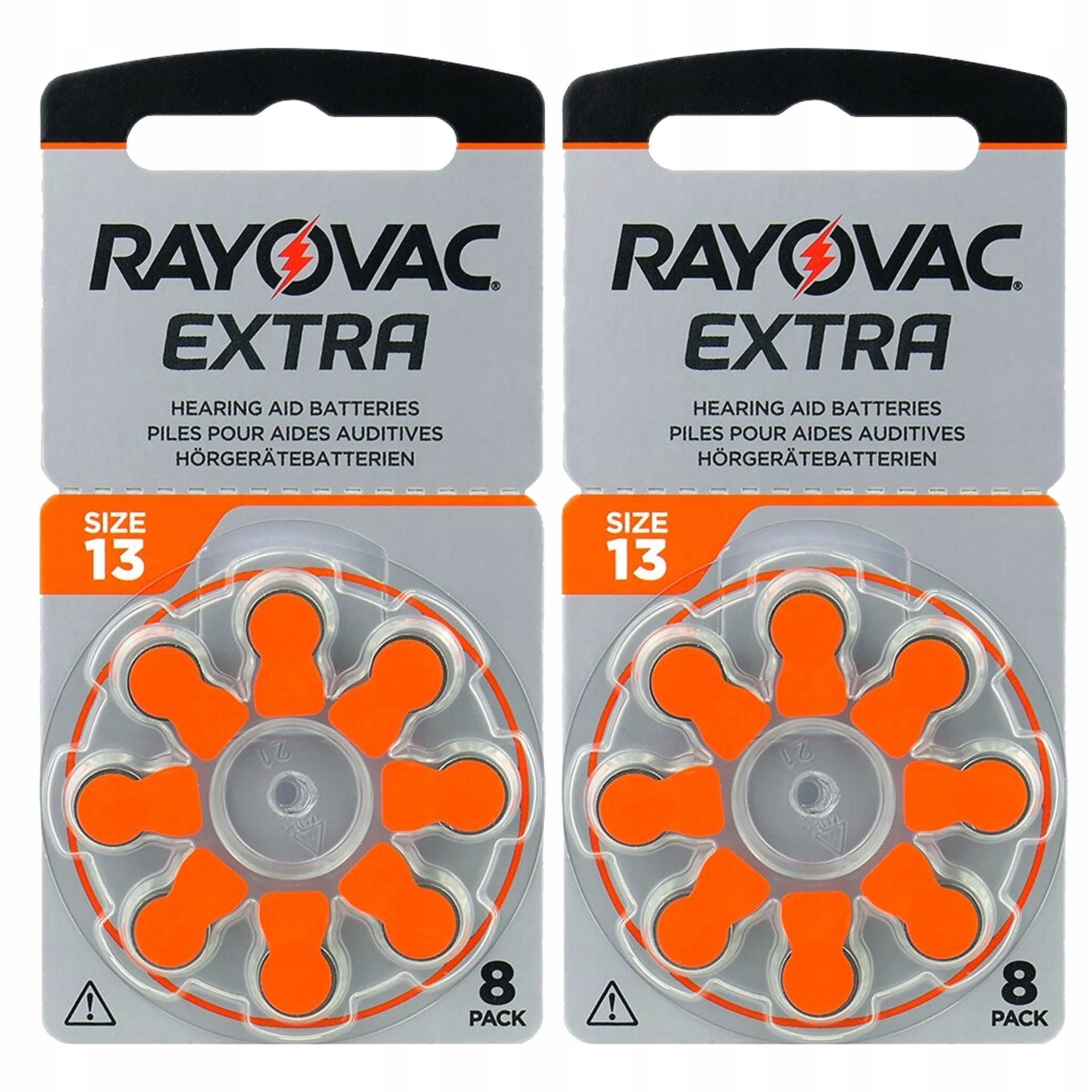 Hearing Aid Batteries Rayovac 13 PR48 Set of 16