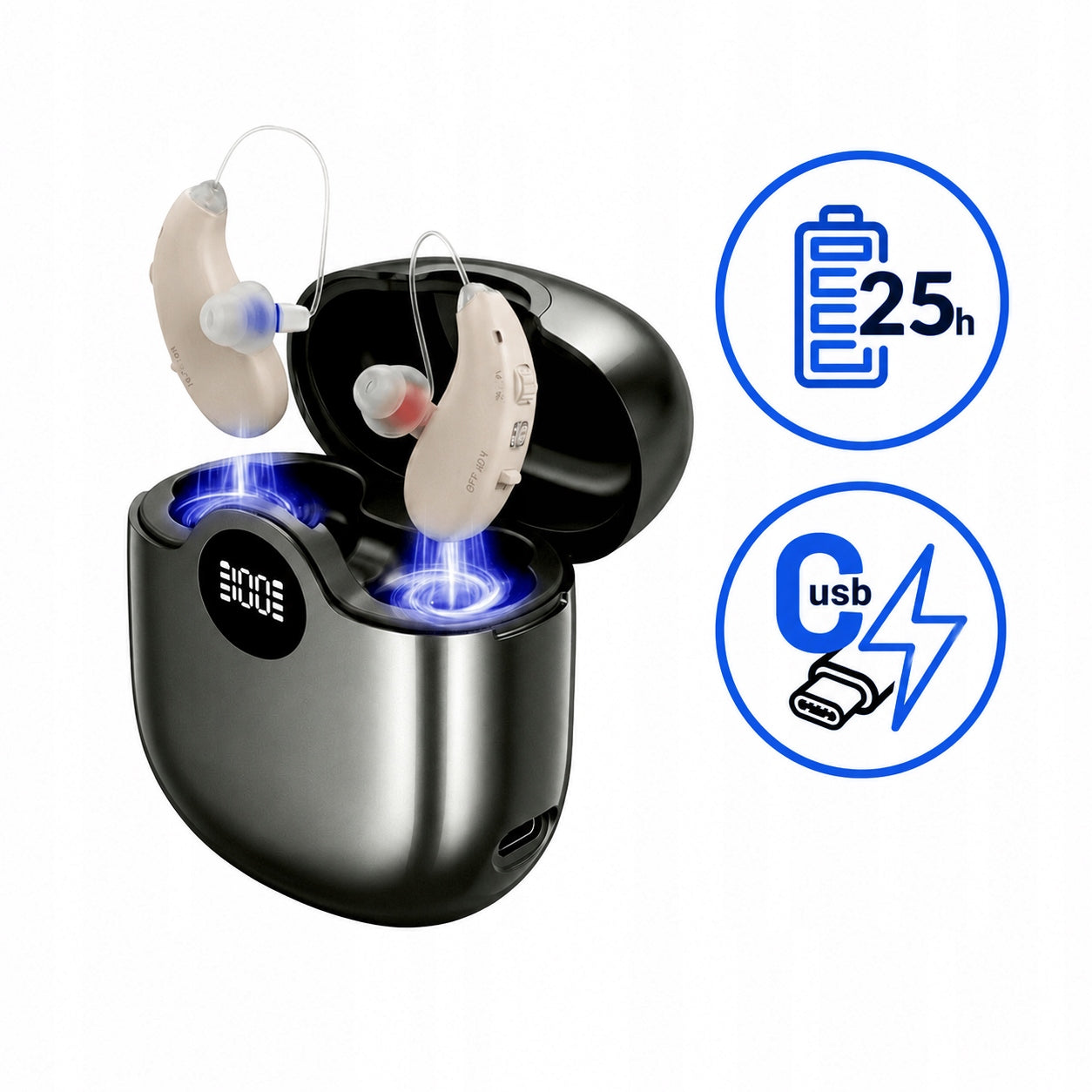 Hearing Aid Battery Behind-the-Ear Instruments Amplifier 2in1 Manufacturer code 6910846136204