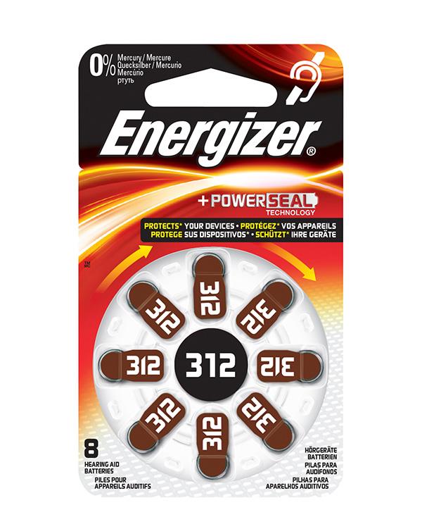 Hearing Aid Battery Energizer 312 8 pcs. 1,4VCC