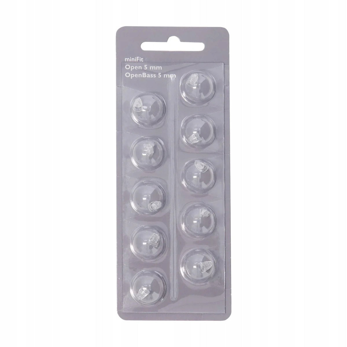 Hearing Aid Domes BERNAFON, OTICON miniFit OpenBass 5 mm 10pcs