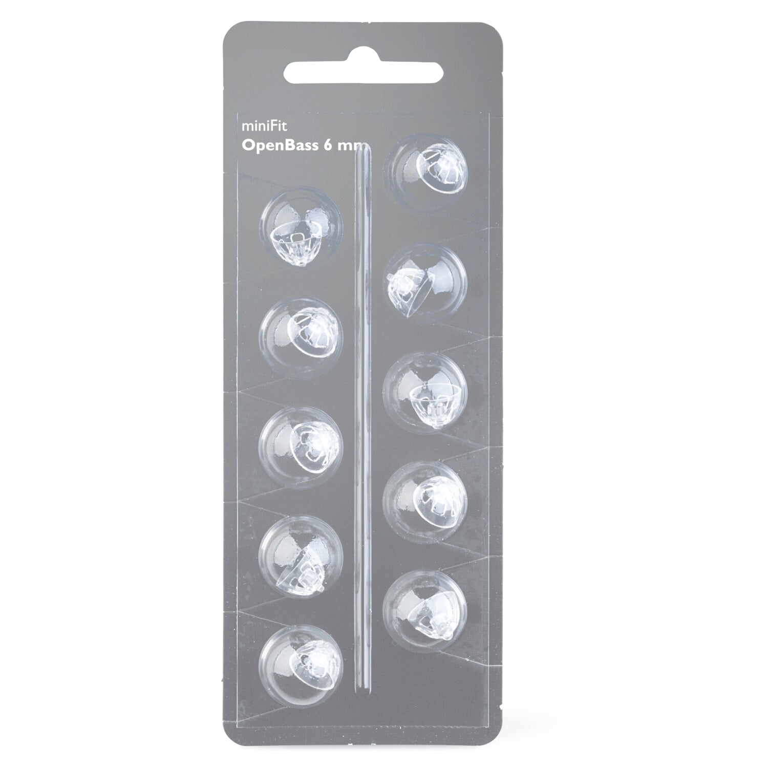 Hearing Aid Domes BERNAFON, OTICON miniFit OpenBass 6 mm 10pcs