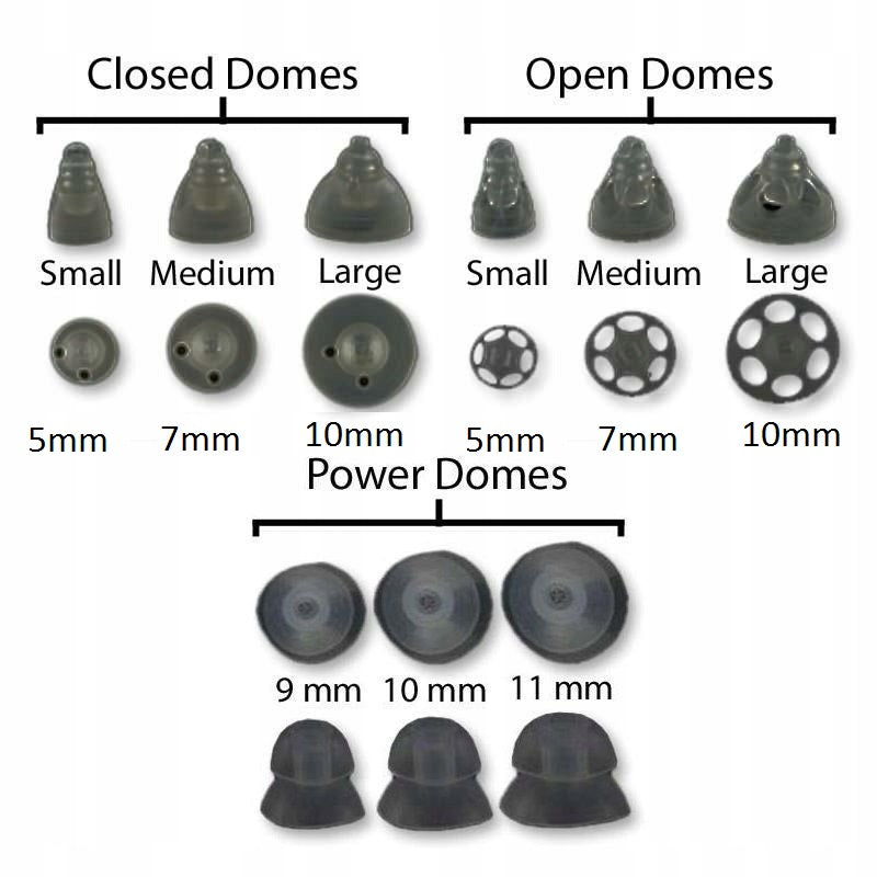 Hearing Aid Domes Different Types 9pcs