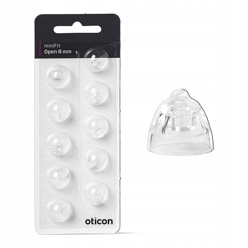 Hearing Aid Domes OTICON, BERNAFON, miniFit Open 8 mm 10pcs