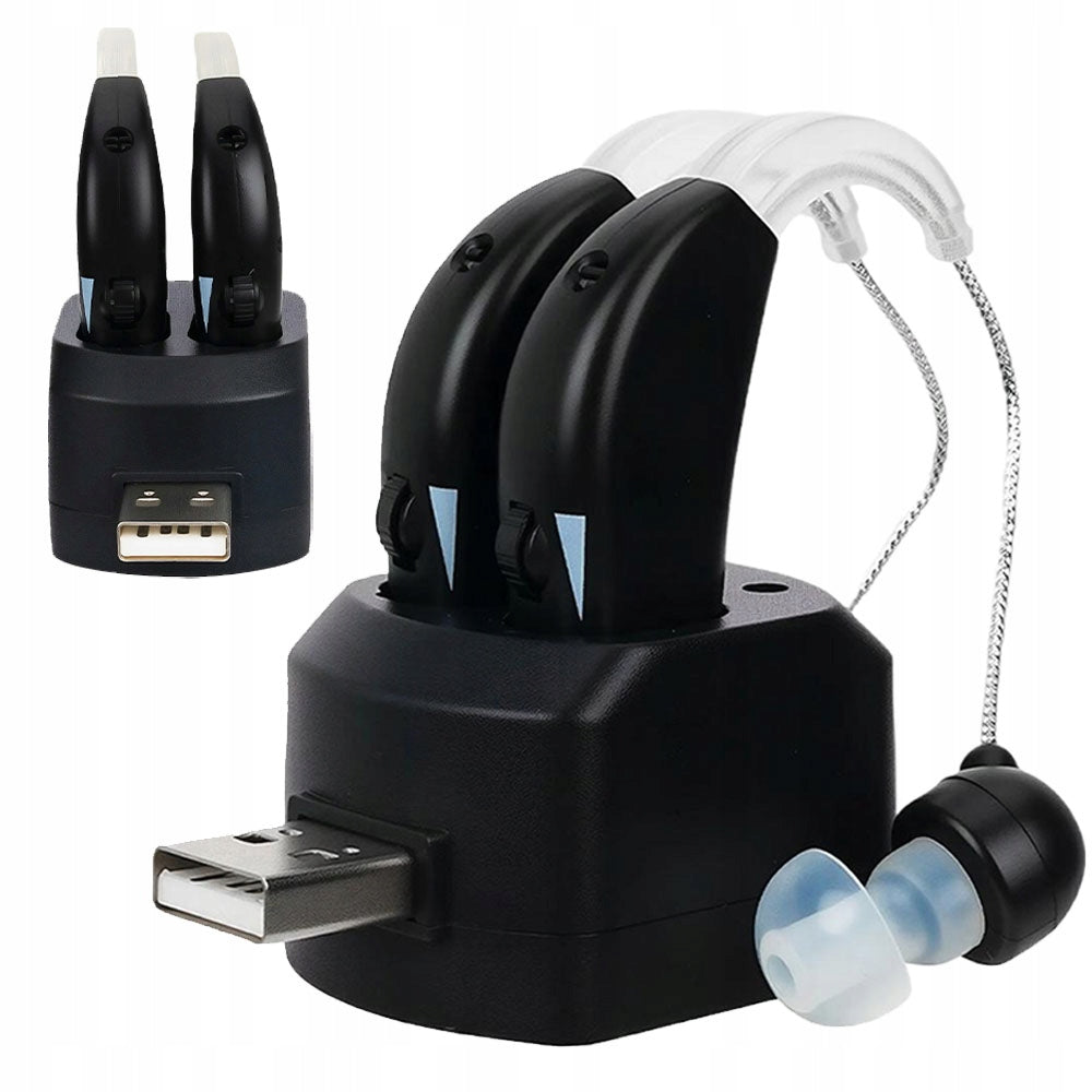 Hearing Aid Hearing Amplifier 2 In 1 Rechargeable In-Ear Case Gift