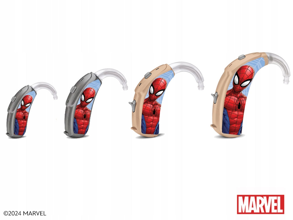 Hearing Aid Skins / Stickers - Marvel Spider-Man