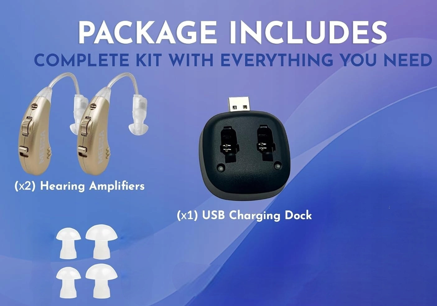 Hearing aid MEDca JH-168 – 2x amplifier, USB station Manufacturer code 993