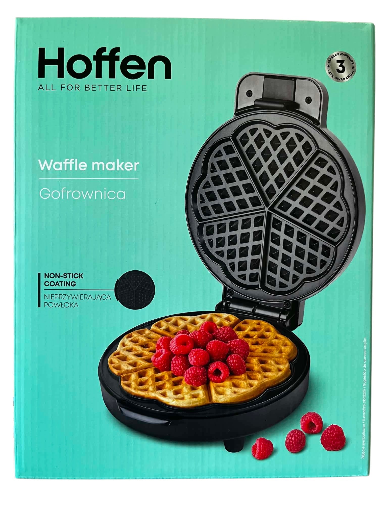 Heart waffle iron Hoffen 1200W