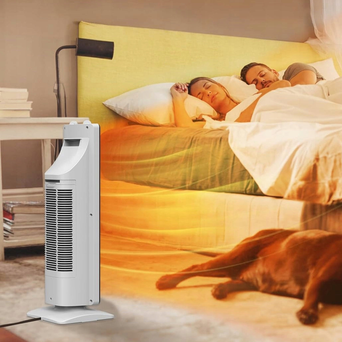 Heat Fan Energy Saving Electric Heater 2000W Quiet White Brand no brand