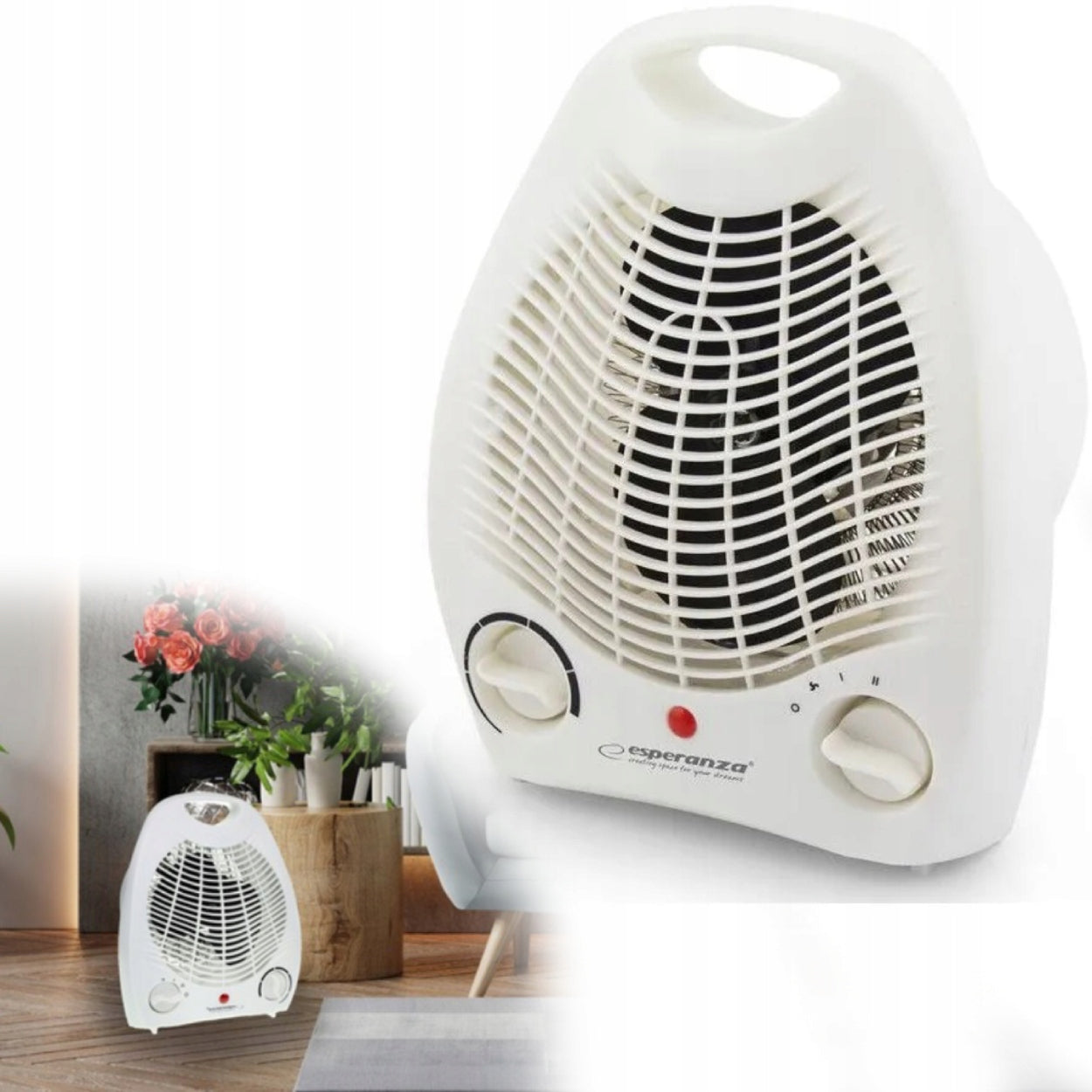 Heat Fan FAREKLA for Home STRONG 3 MODES Adjustable white 2000W Packaging status original