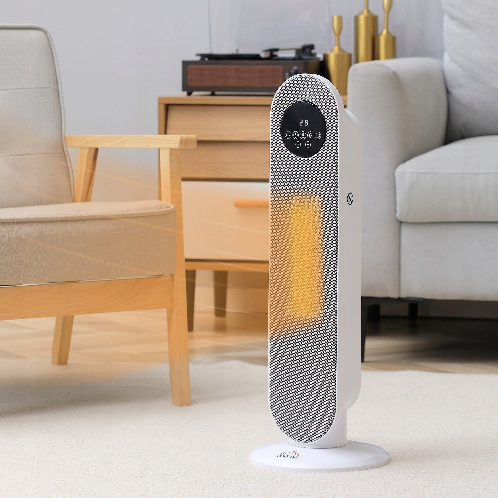Heat fan 2 KW HOMCOM, ceramic PTC heater with remote control and oscillation Packaging status original