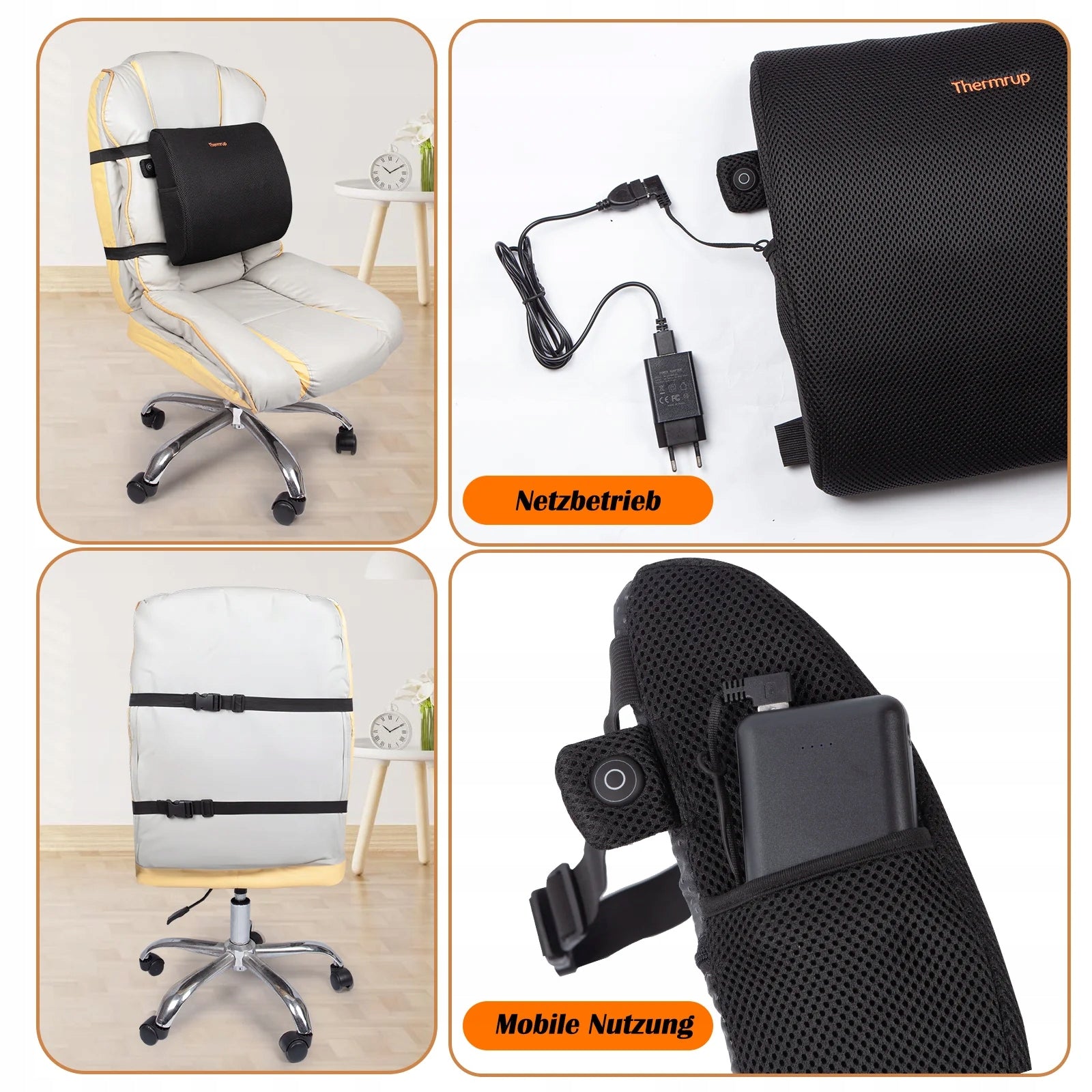 Heated Ergonomic USB Lumbar Pillow Medical device no