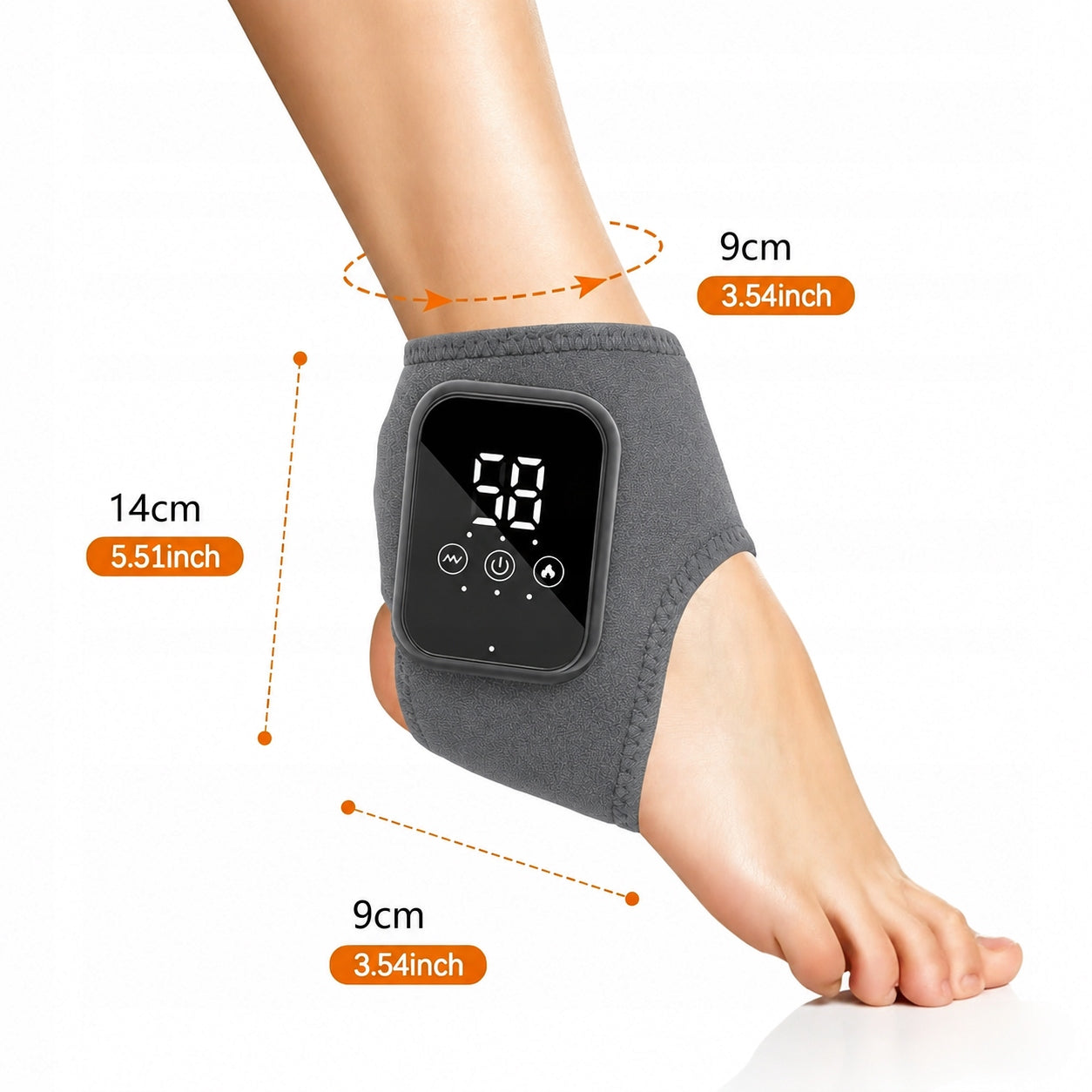 Heated Foot and Ankle Massager Vibrating Portable USB Charging Medical device no