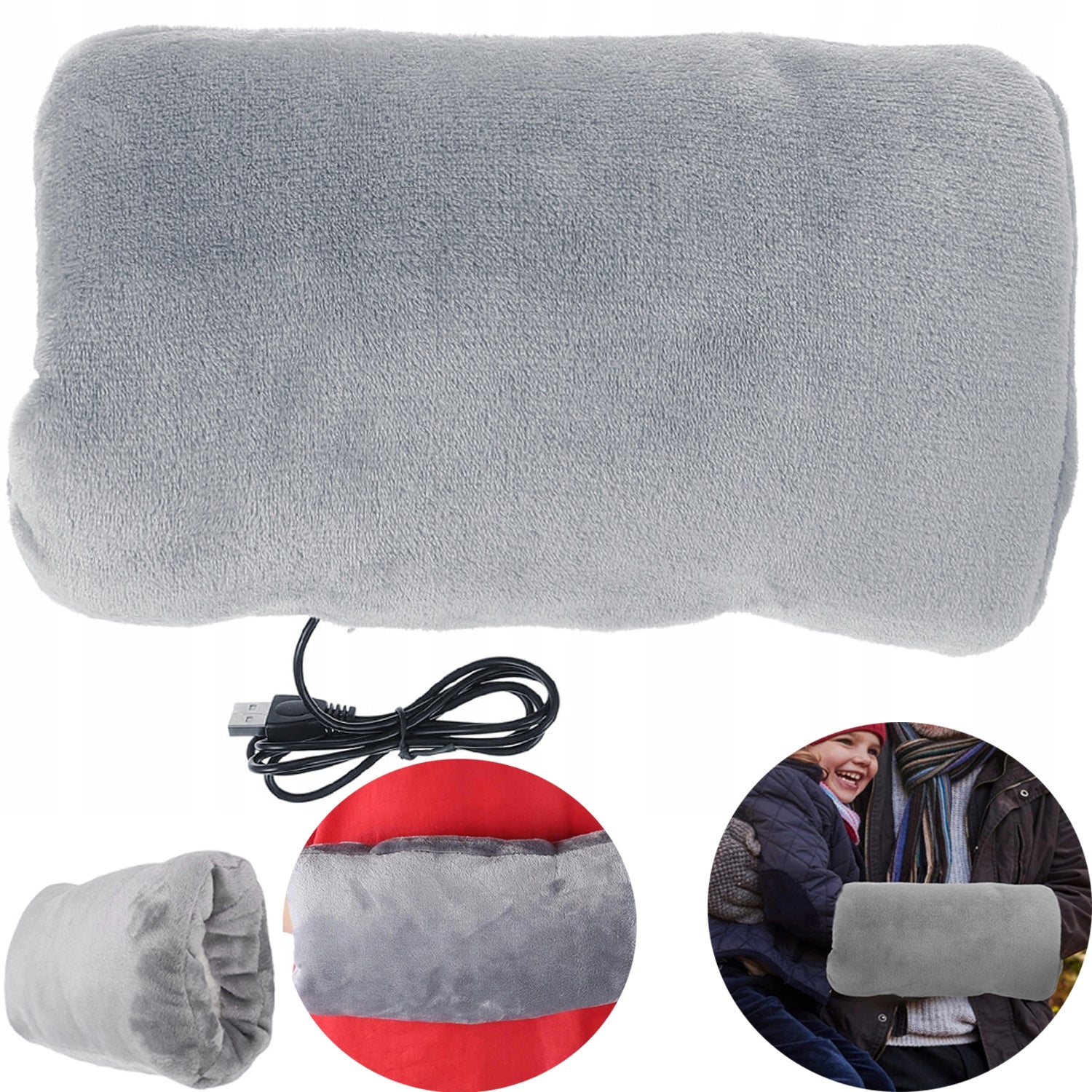 Heated Hand Muffin For Winter For Computer And Power Bank Soft And Warm