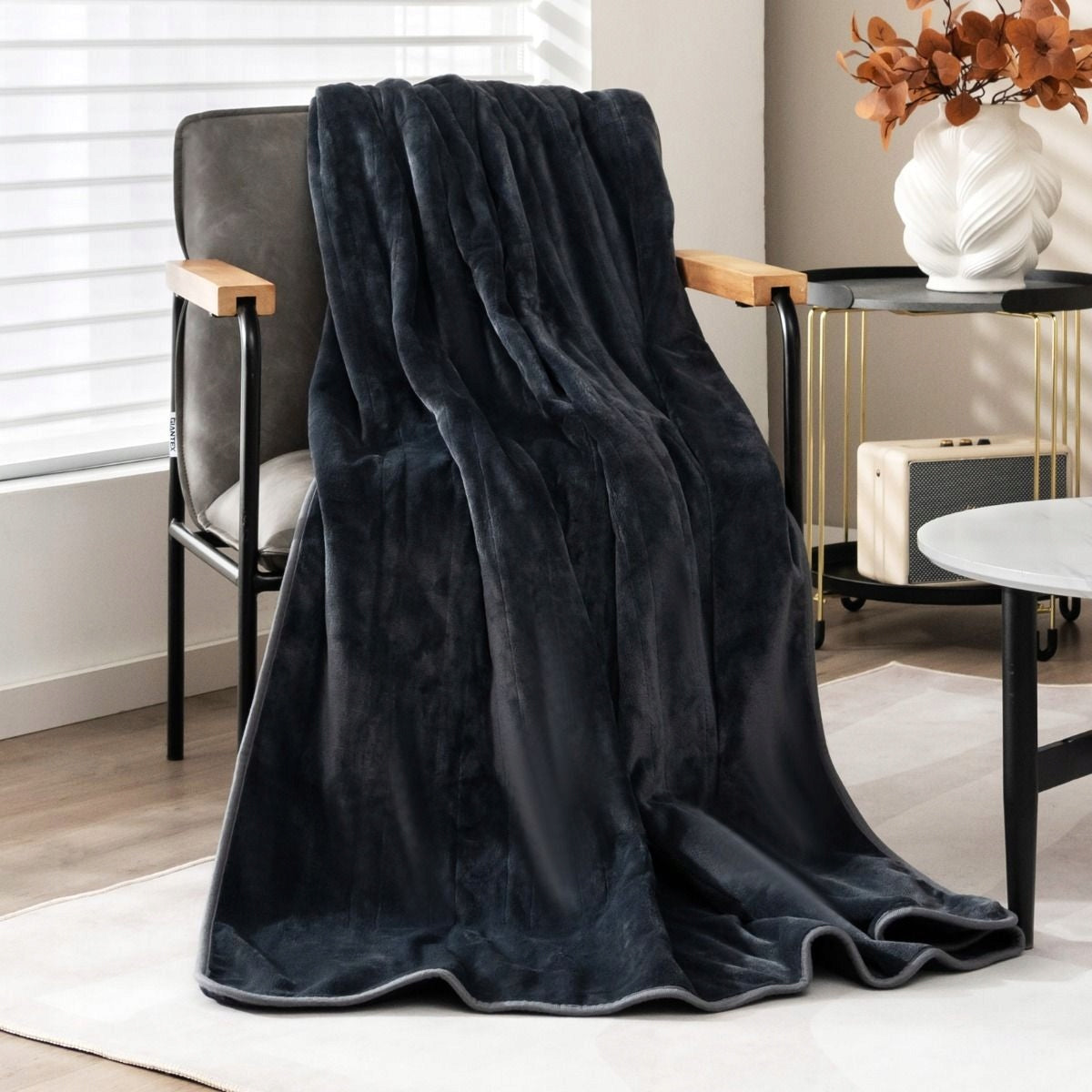 Heated blanket Costaway flannel 130 cm x 160 shades of gray Manufacturer code ES10209DE-GR