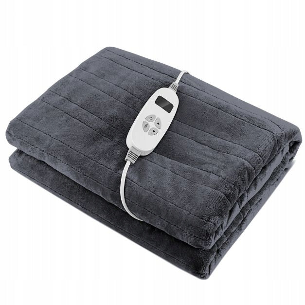 Heated blanket Costaway flannel 130 cm x 160 shades of gray