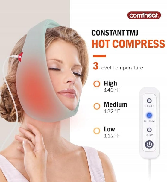 Heated face pad for the treatment of temporomandibular joints Packaging status original