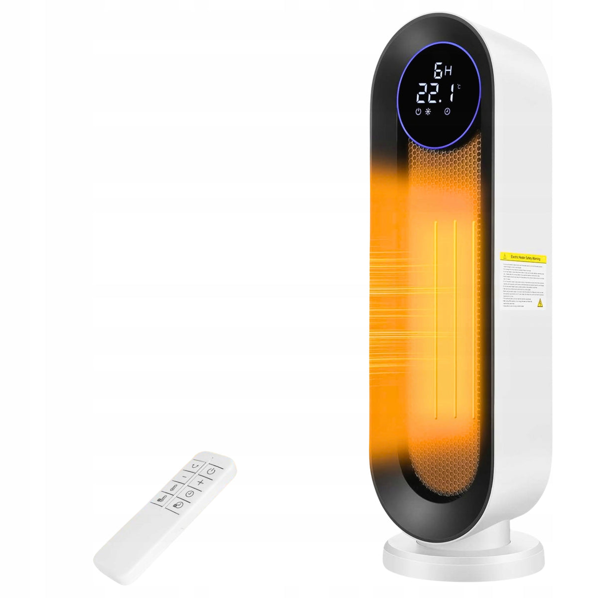 Heater 12-Hour 2000W Oscillation 100° White Thermostat