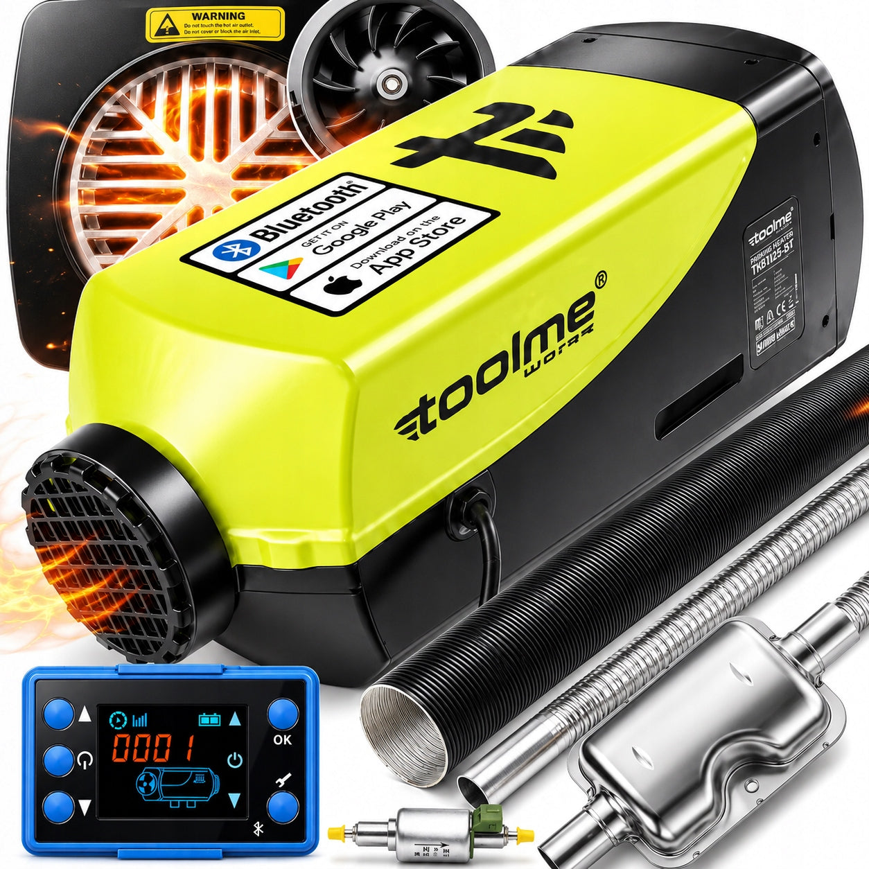 Heater 8kW diesel 12-24v BLOWER ON WEBASTO TM189 Bluetooth