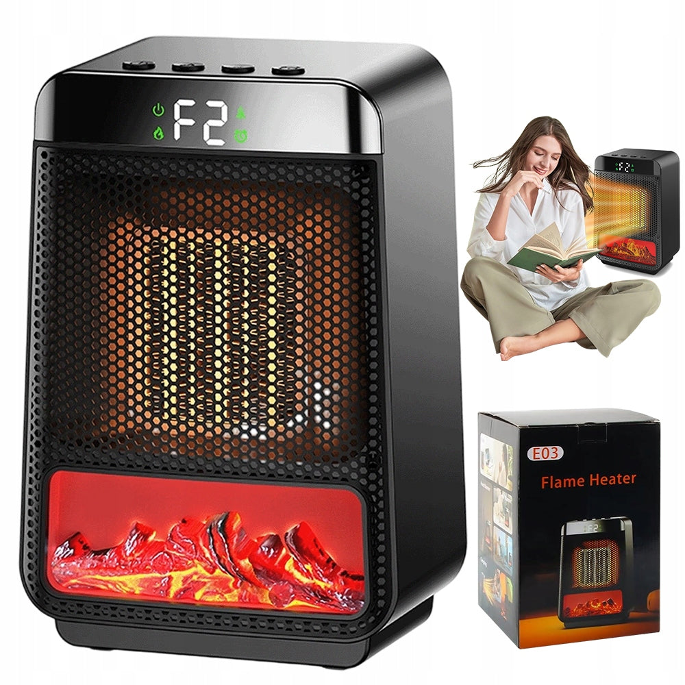 Heater With Timer 1-8H Digital Safe For Animals And Children