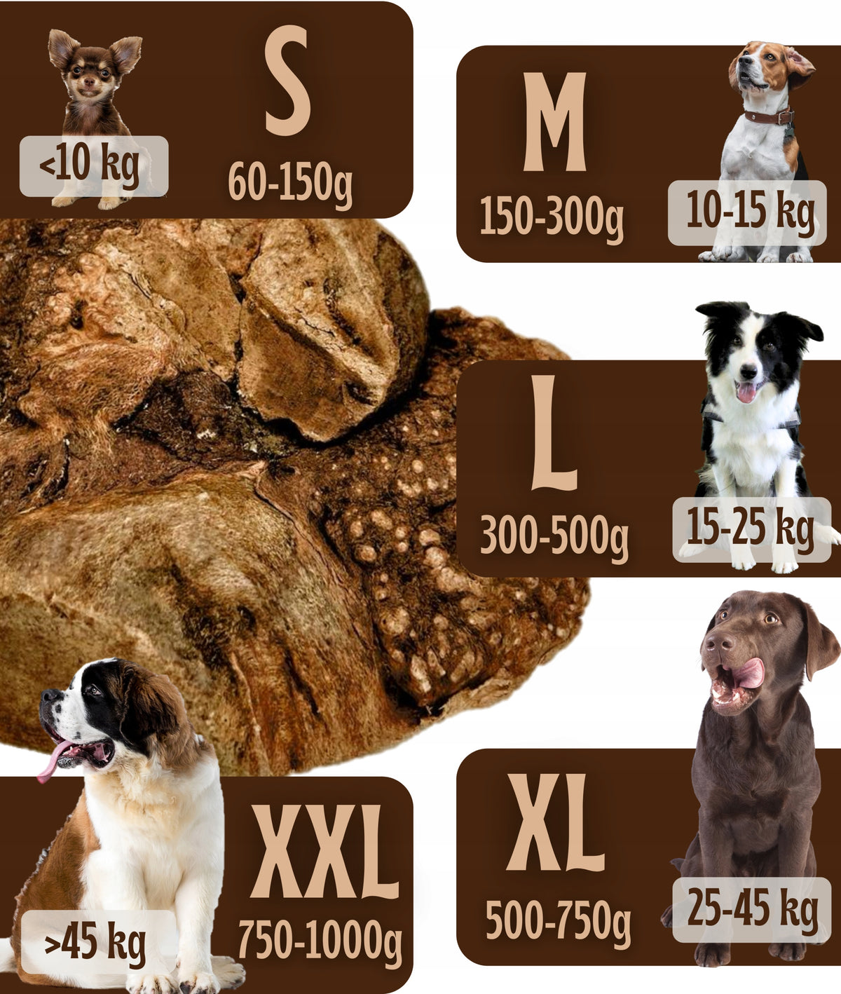 Heather root S - natural heather tree teether FOR DOGS [60-150g] Flavor wood