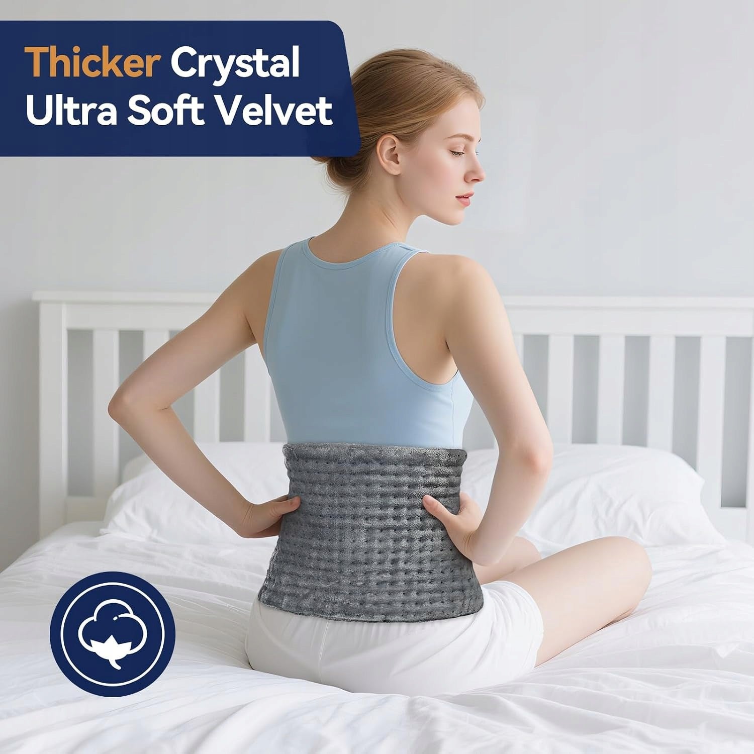 Heating Pillow 30x60 cm Auto Turn Off Back Neck Arms Abdominal Medical device no