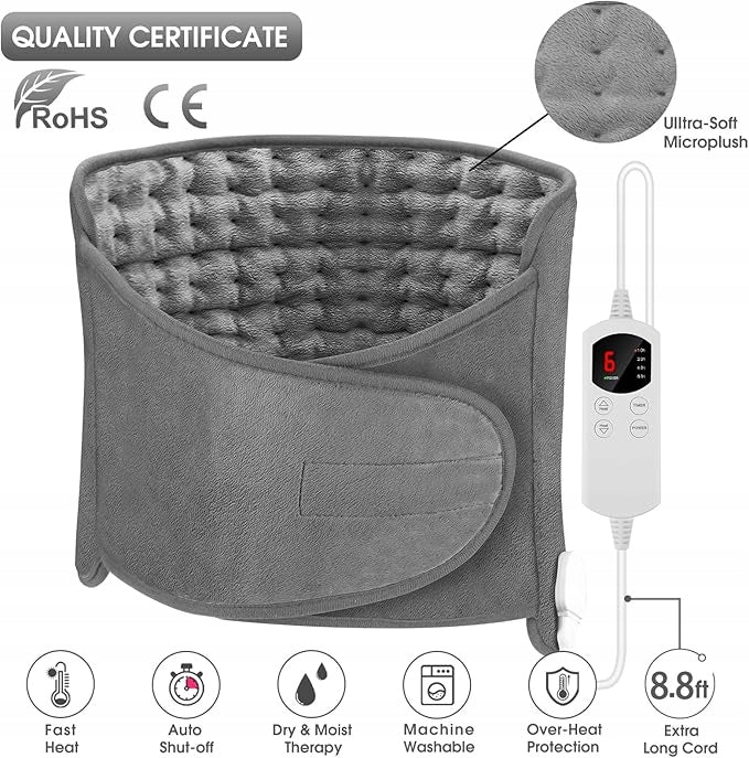 Heating Pillow Arlierss 126x30cm Back Neck Legs Medical device no