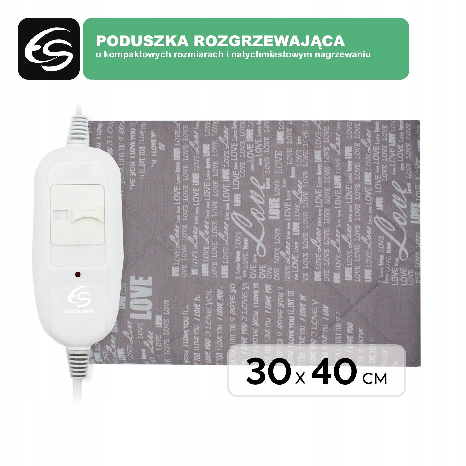 Heating Pillow Infrared EcoSapiens Ecogreyka 30x40 cm 35W Medical device no