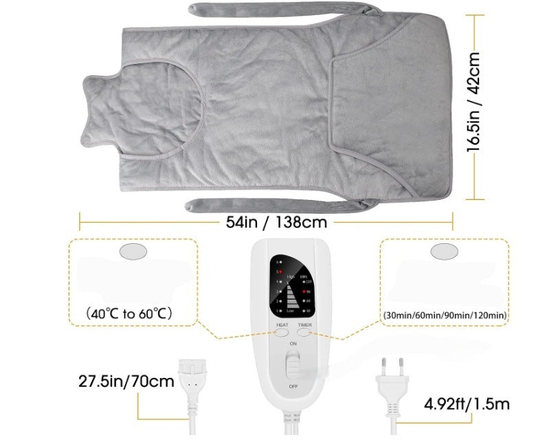 Heating cushion for back, shoulders 60 x 100 cm with automatic shut-off Brand no brand