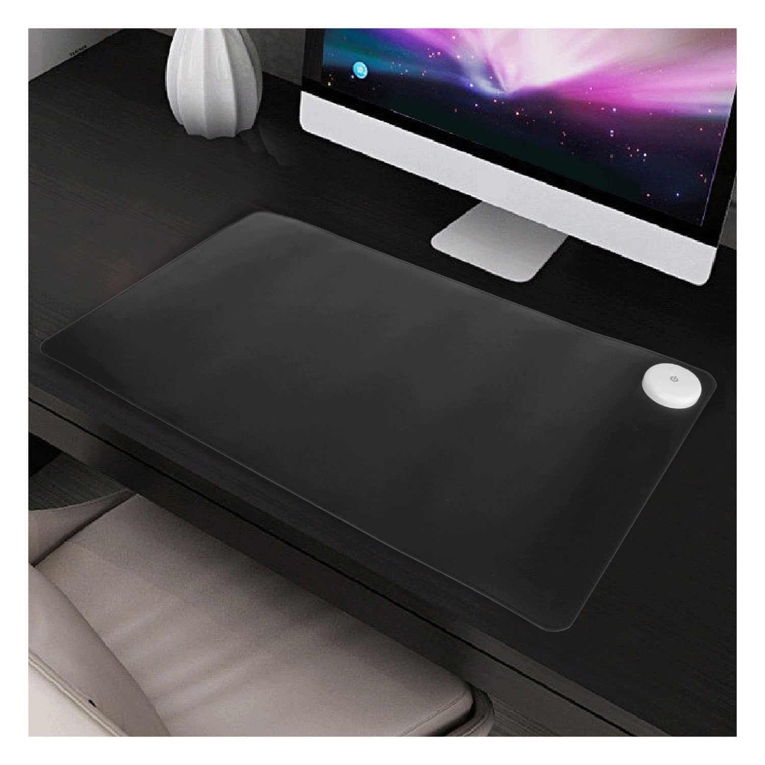 Heating office pad - 60x36cm PU-leather - for work and games Medical device no