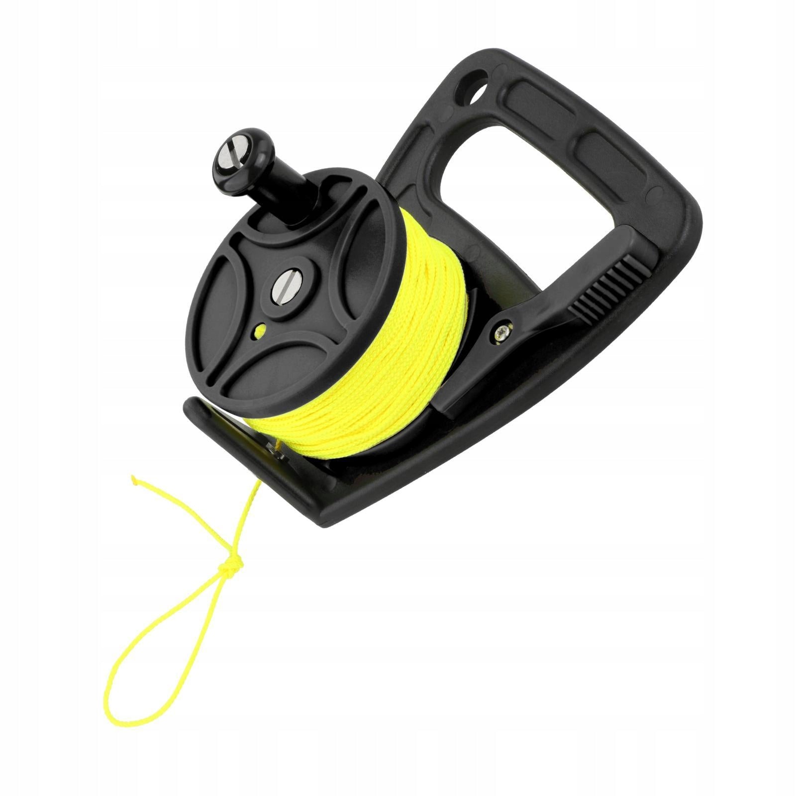 Heavy Duty Scuba Diving Line Reel Kayak Anchor with Thumb Black 46 meters