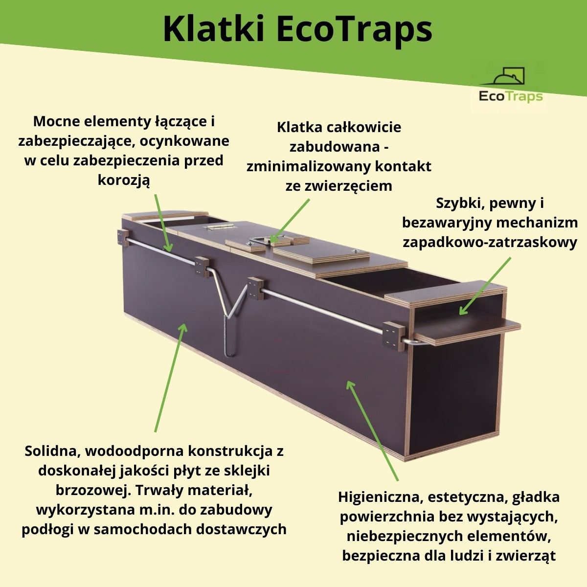 Hedgehog Trap for Martens rats Mink Effective CageEcoTraps PL – PT119 Packaging status original